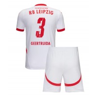 Fotbalové Dres RB Leipzig Lutsharel Geertruida #3 Dětské Domácí 2024-25 Krátký Rukáv (+ trenýrky)